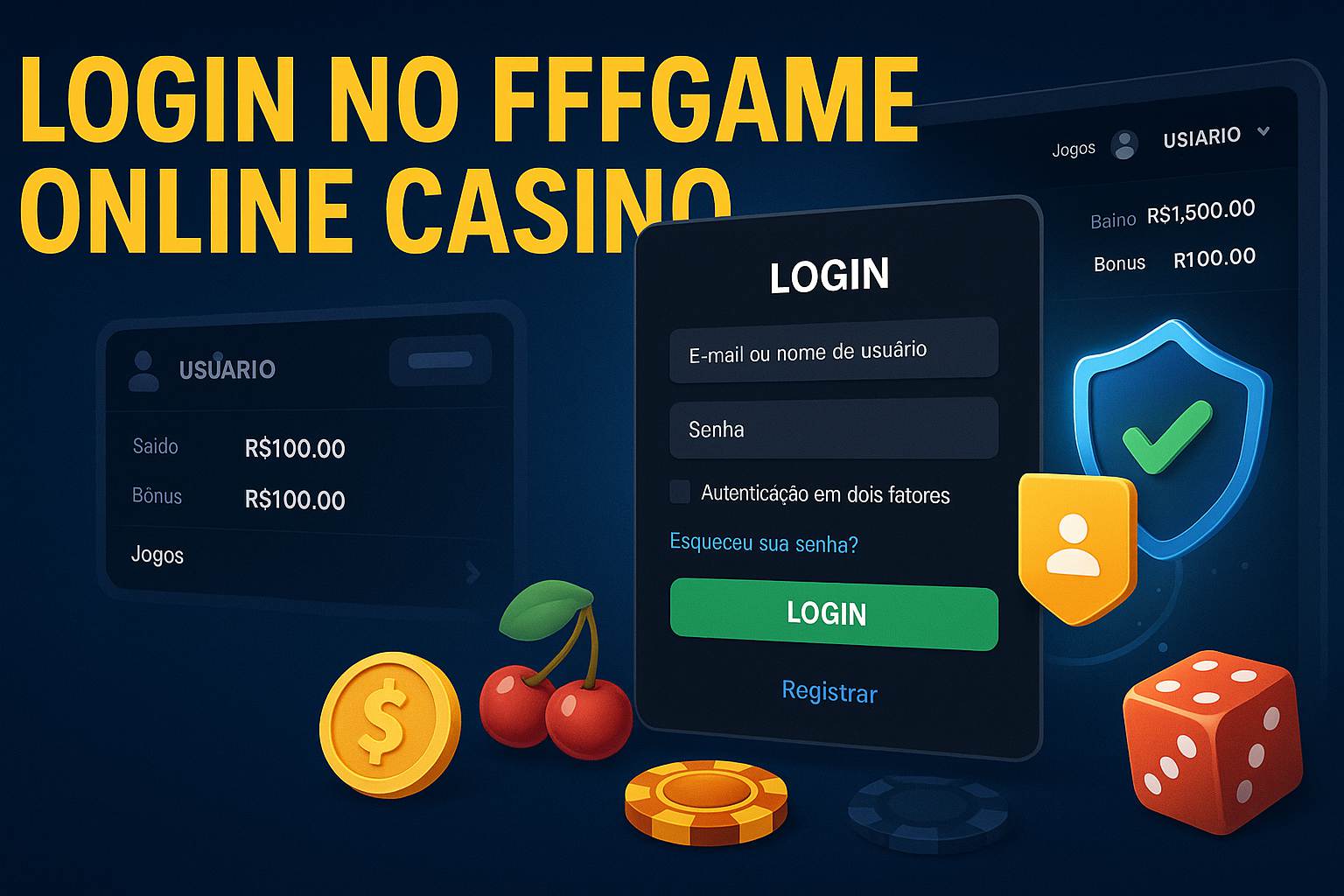 Criar uma nova Conta no plataforma FFFGAME